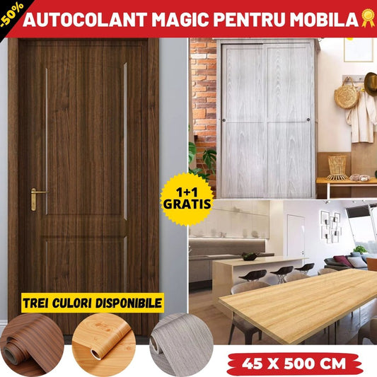 1+1 GRATIS AUTOCOLANT MAGIC PENTRU MOBILA 45 X 500 CM
