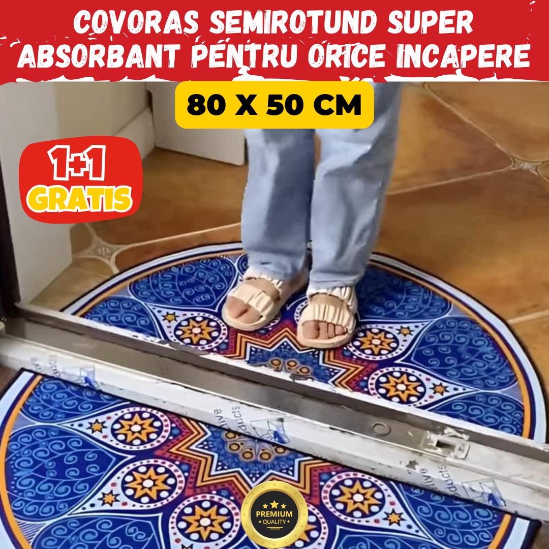 1+1 GRATIS COVORAS SEMIROTUND  80 X 50 CM