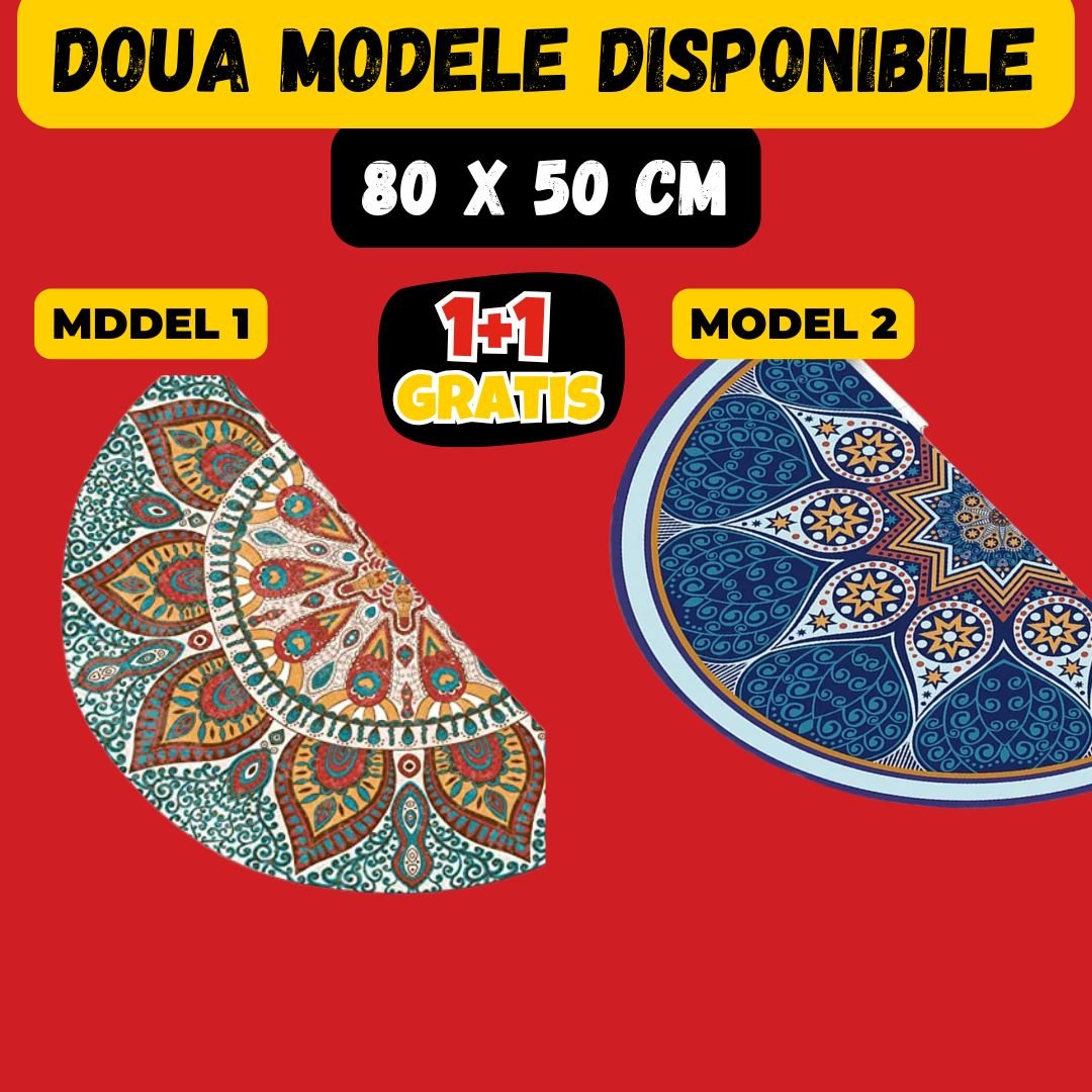 1+1 GRATIS COVORAS SEMIROTUND  80 X 50 CM