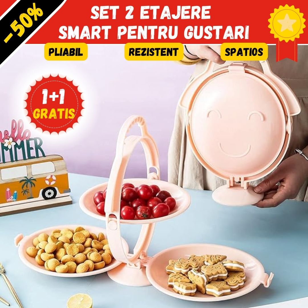 SET 2 ETAJERE PLIABILE PENTRU GUSTARI