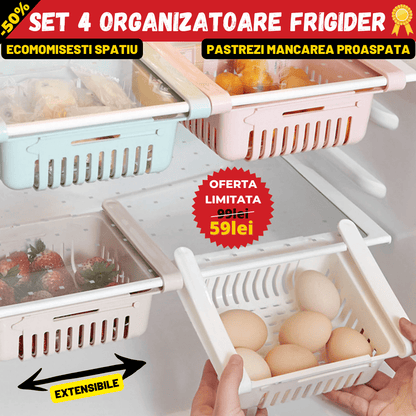 SET 4 ORGANIZATOARE FRIGIDER