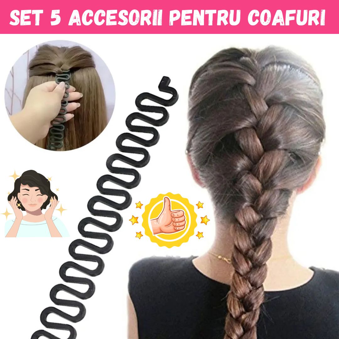 SET 5 ACCESORII PENTRU COAFURI PERFECTE