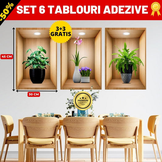 SET 6 TABLOURI ADEZIVE